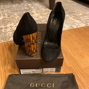 🎊SOLD🎊 Gucci bamboo round toe chunky heels
